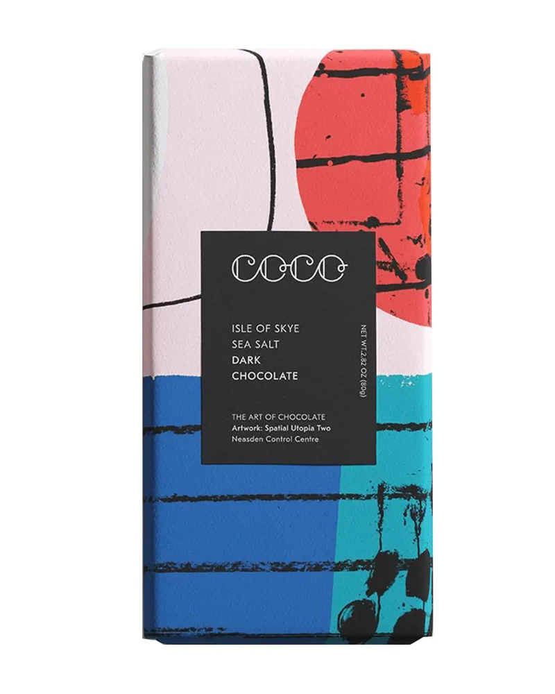 COCO Isle of Skye Sea Salt Dark Chocolate Bar, 80 g