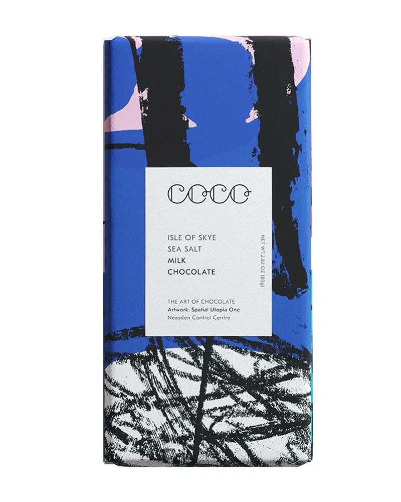COCO Isle of Skye Sea Salt Milk Chocolate Bar, 80 g
