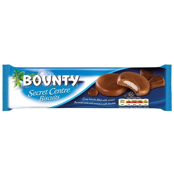 Bounty Chocolate Covered Coconut Cookies 132g