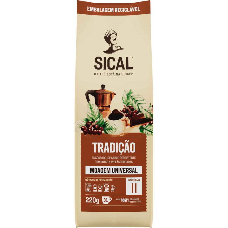 Sical Tradição Ground Coffee Universal Grind 220g