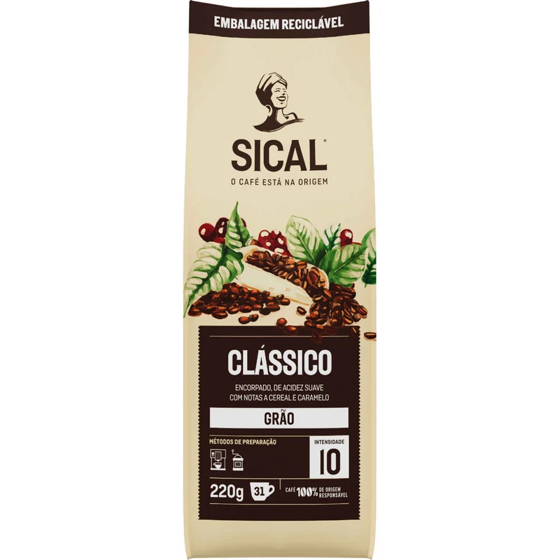 Sical Clássico Coffee Beans 220g