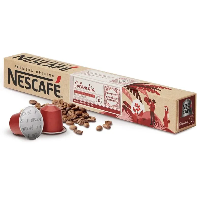 Nescafé Farmers Origins Colombia Decaf Espresso Coffee Capsules 10 Pack