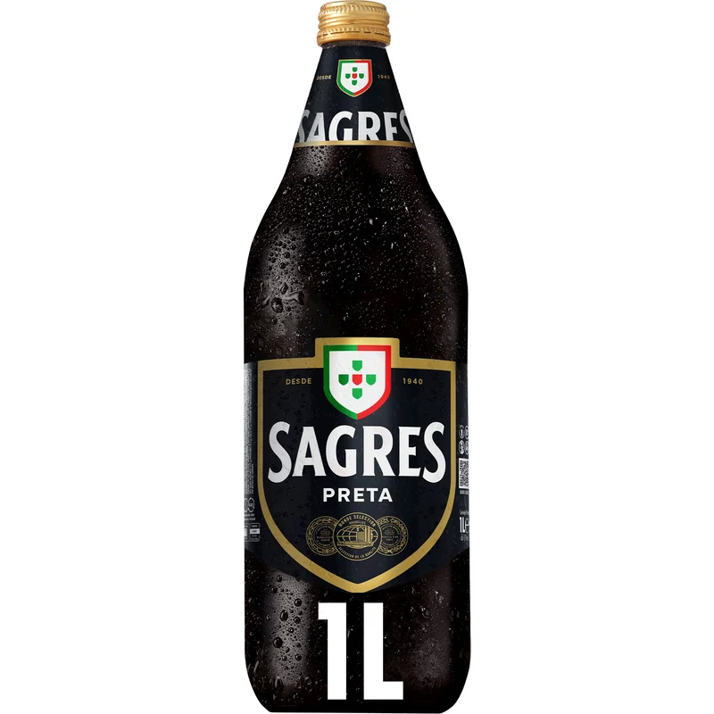 Sagres Preta Dark Lager 1L Bottle 4.1% ABV