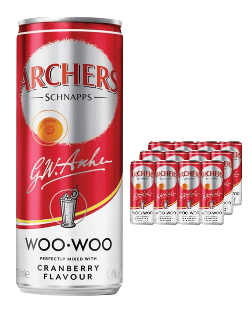 Archers Woo Woo Premixed Cocktail, 12 x 250 ml