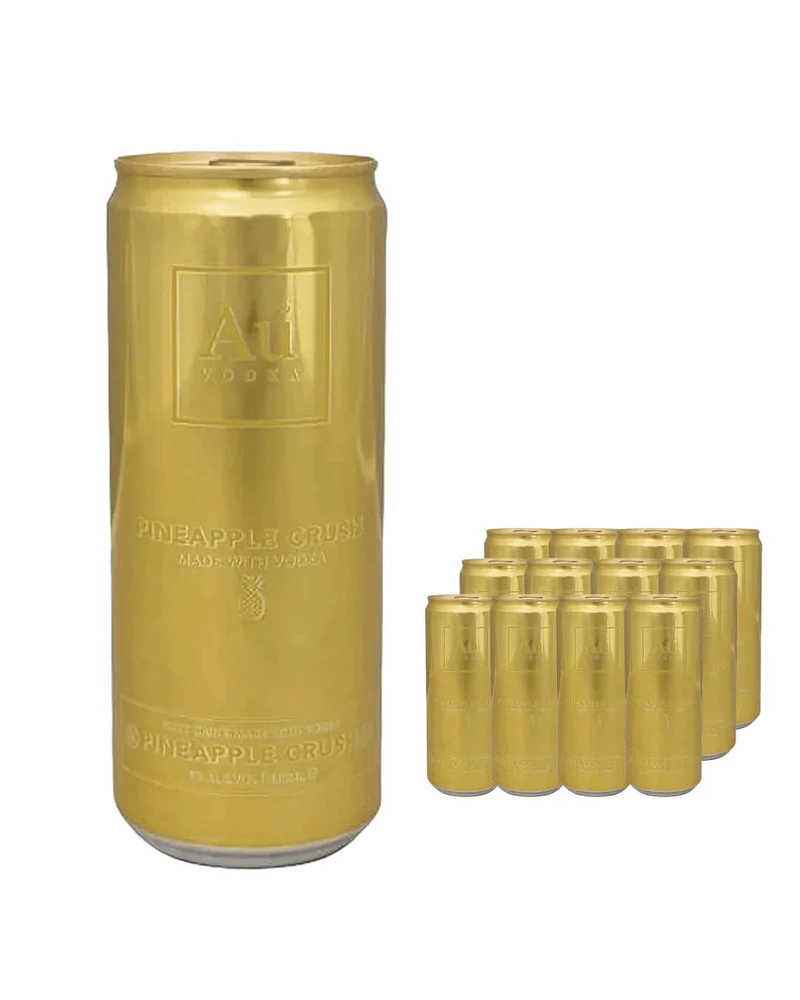 AU Vodka Pineapple Premixed Can Multipack, 12 x 330 ml