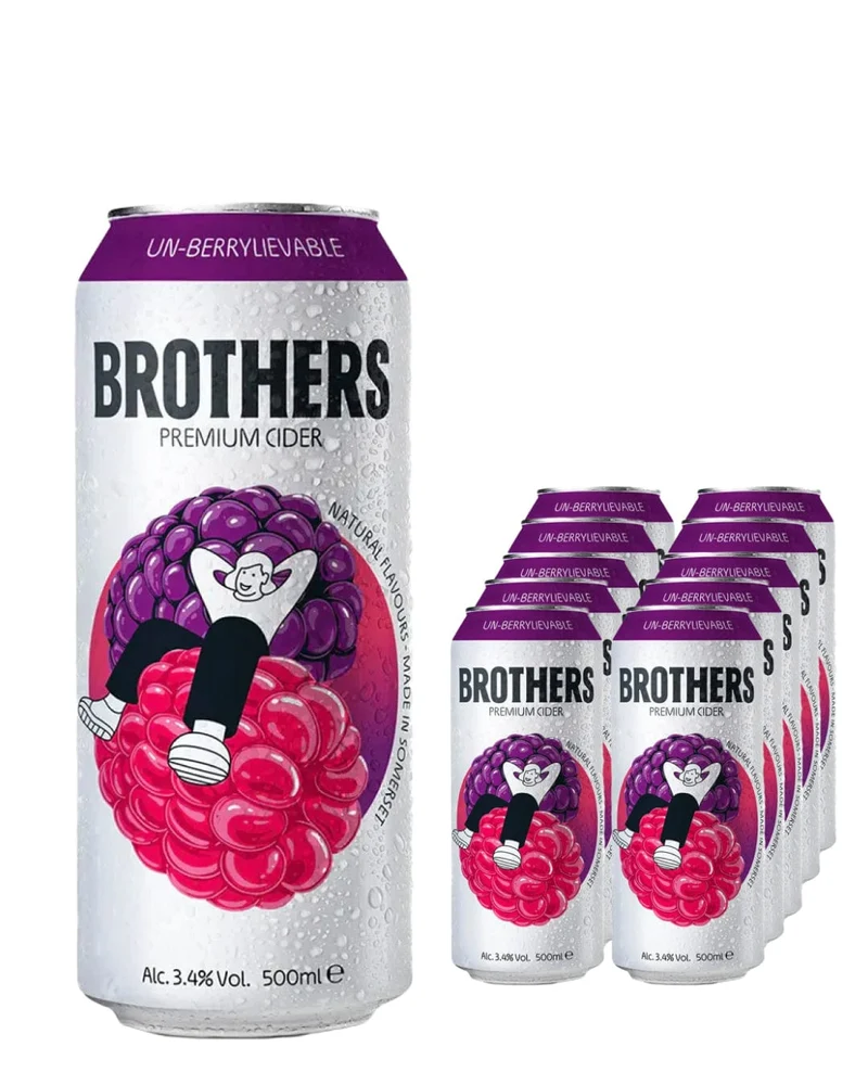 Brothers Un-Berrylievable Cider Can Multipack, 10 x 500 ml