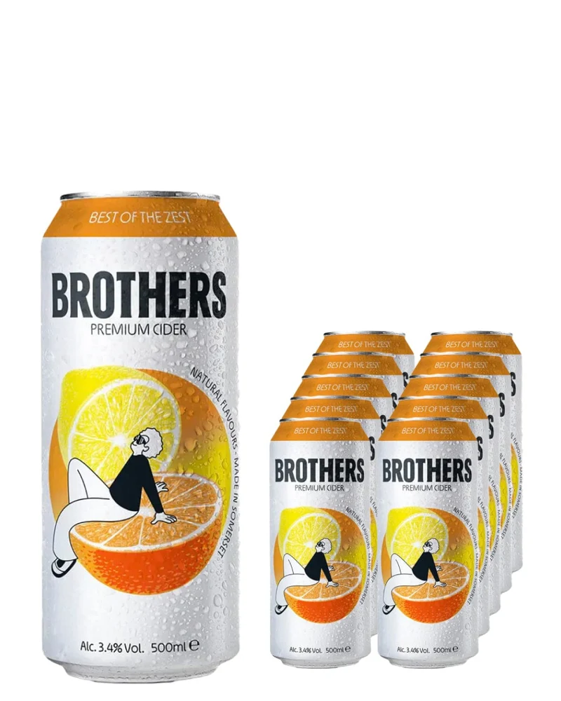 Brothers Best Of The Zest Cider Can Multipack, 10 x 500 ml