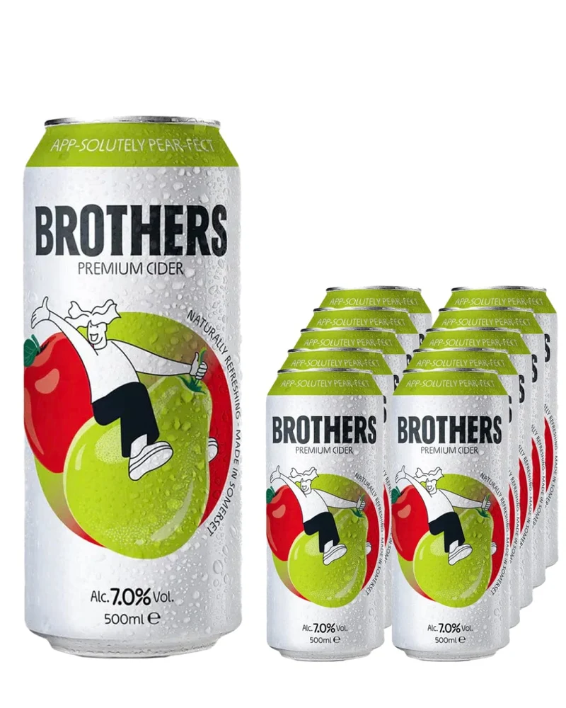 Brothers App-Solutey Pear-Fect Cider Can Multipack, 10 x 500 ml
