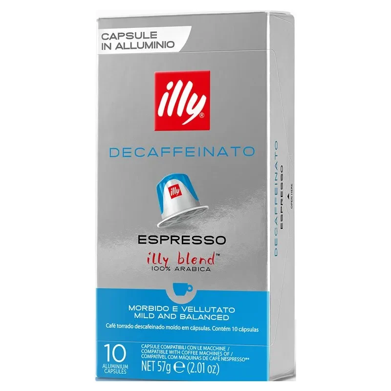 Illy Decaffeinato Capsules for Nespresso 10 Pack