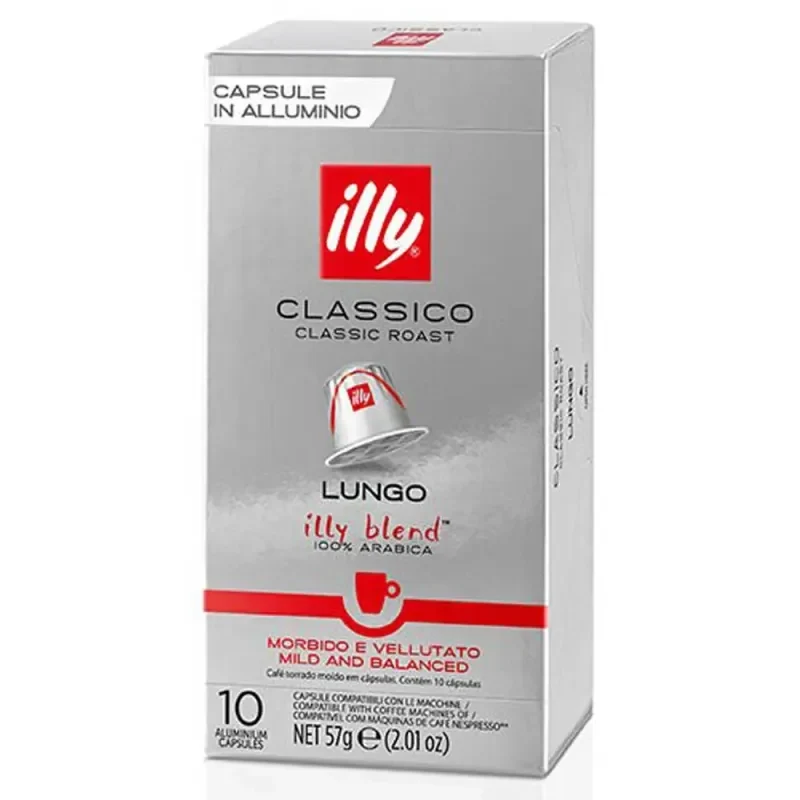 Illy Classico Lungo Capsules for Nespresso 10 Pack