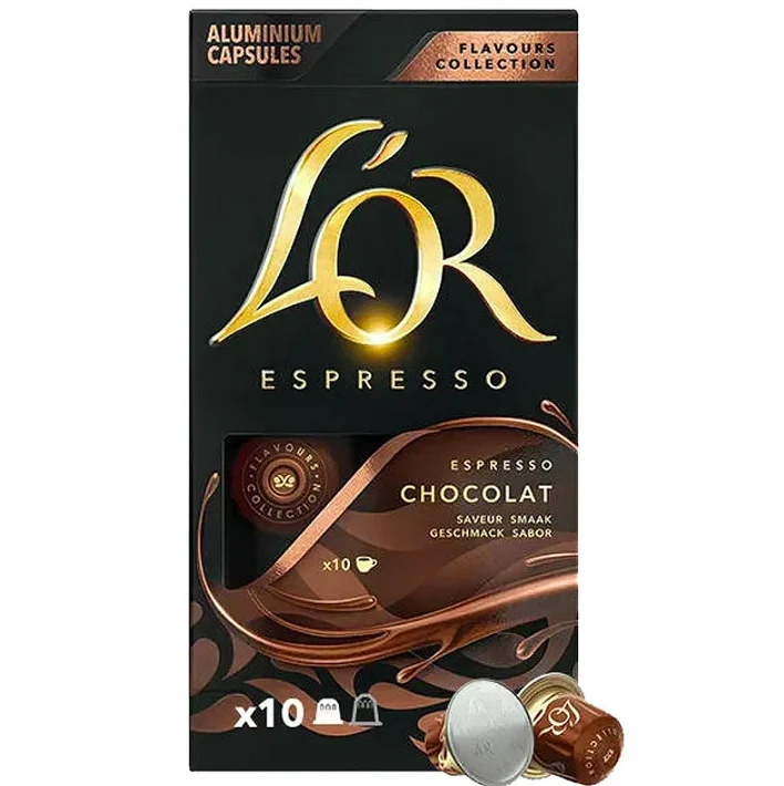 L'OR Chocolate Capsules for Nespresso 10 Pack