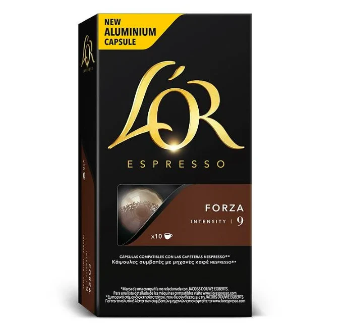 L'OR Espresso Forza Coffee Capsules 10 Pack
