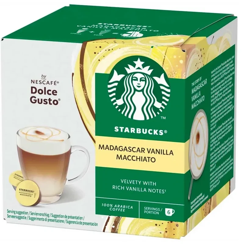 Starbucks Madagascar Vanilla Macchiato by Nescafé Dolce Gusto 12 Capsules