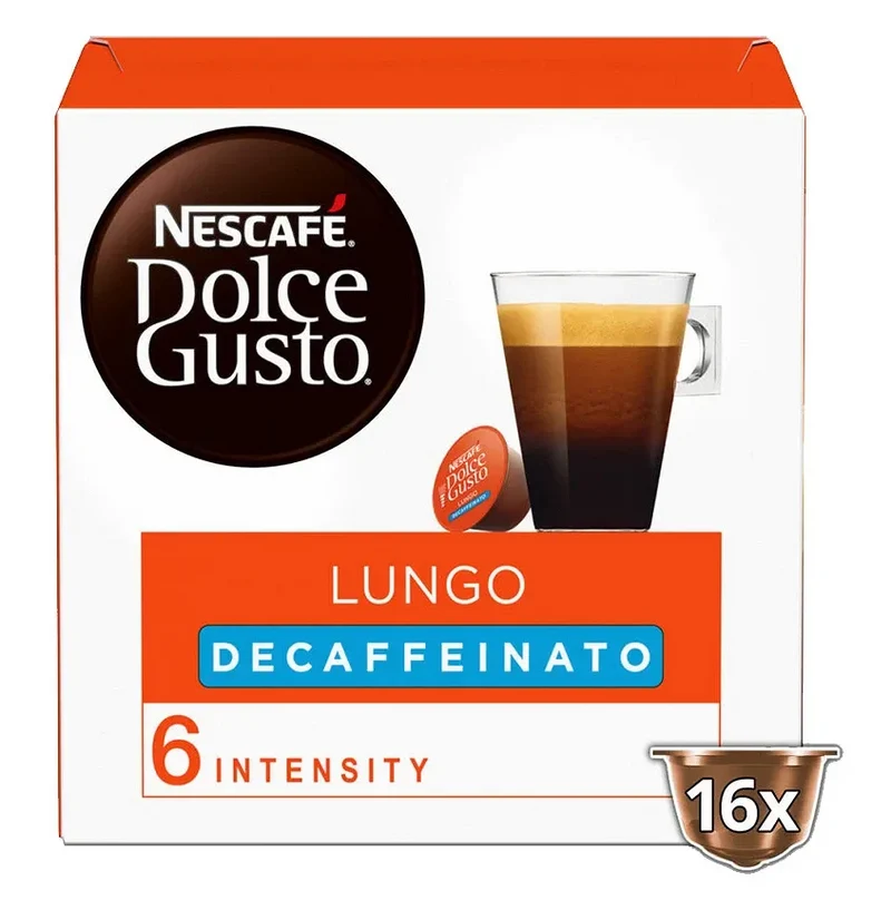 Nescafé Dolce Gusto Lungo Decaffeinated Coffee Capsules 16 Pack