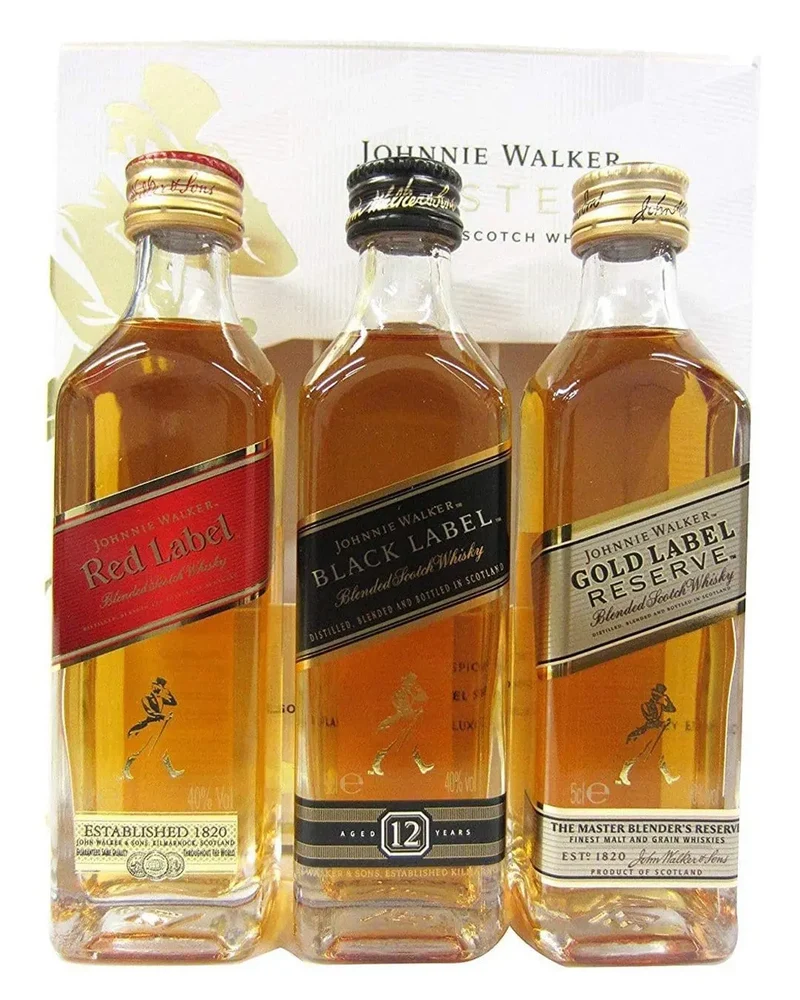 Johnnie Walker Taster Whisky Miniature Gift Set, 3 x 5 cl