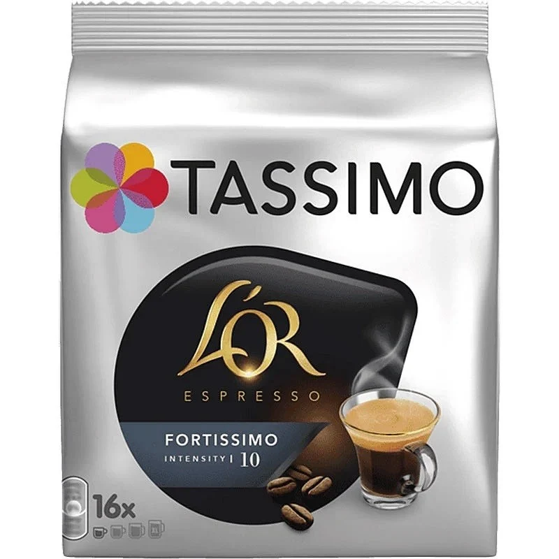 L'OR Espresso Fortissimo Tassimo Coffee Pods 16 Pack
