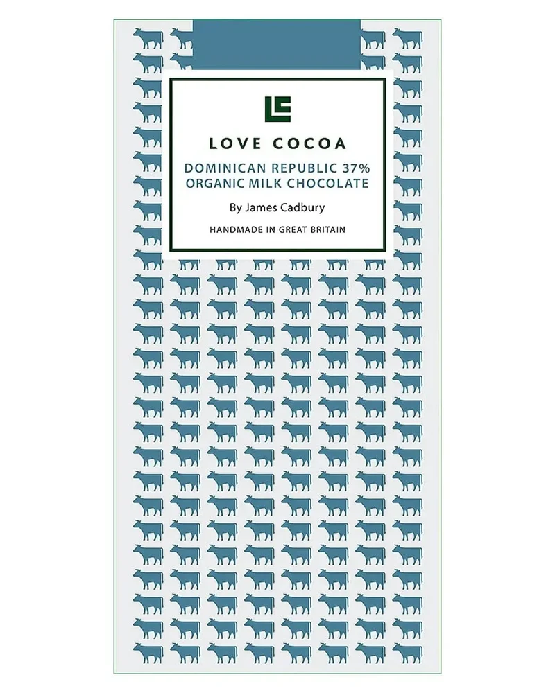 Love Cocoa Dominican Republique 37% Organic Milk Chocolate Bar, 80 g