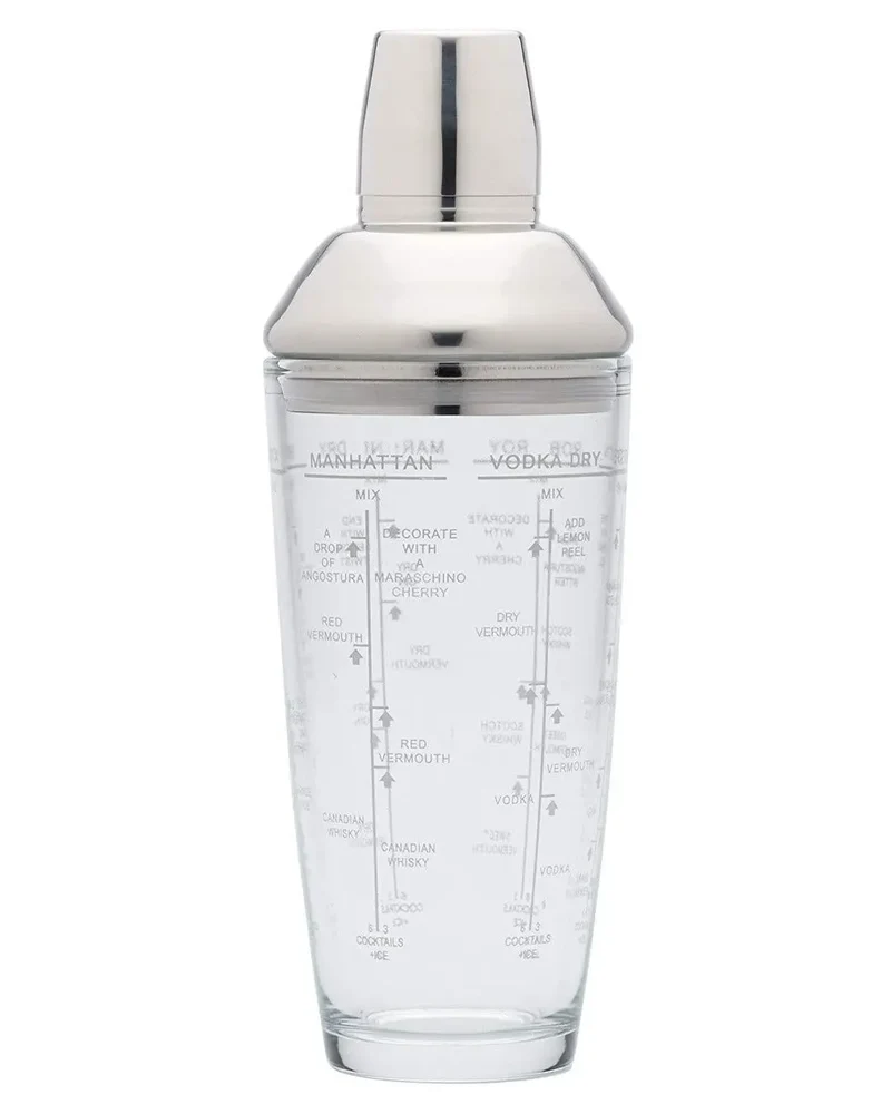 BarCraft Boston Glass Cocktail Shaker, 700 ml