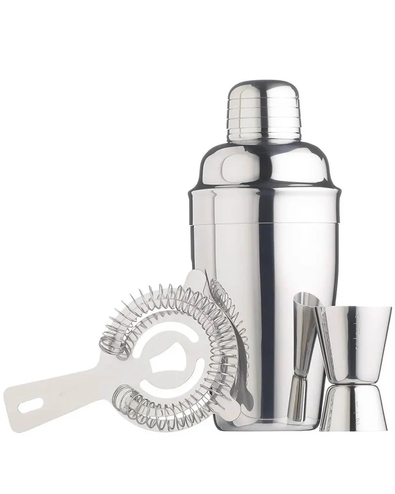 BarCraft Stainless Steel Three Piece Cocktail Gift Set