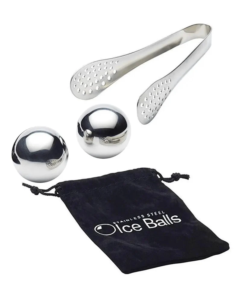 BarCraft Stainless Steel Large Spherical Ice Ball Set