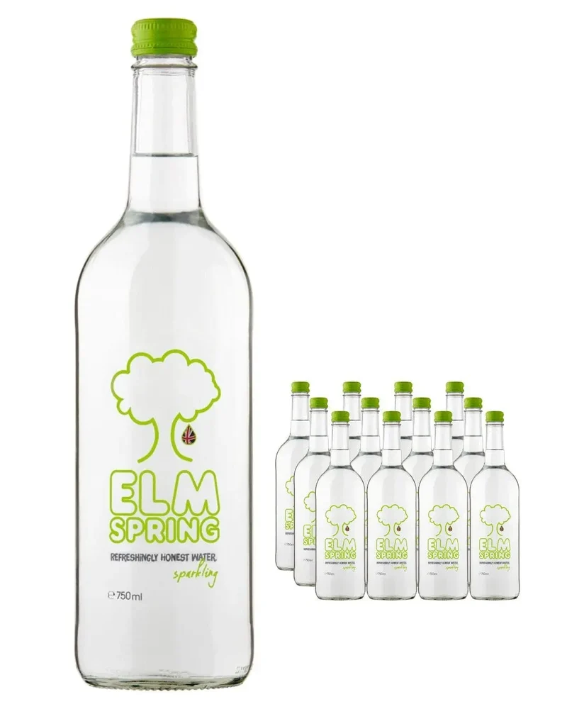 Elm Spring Sparkling Glass Bottles Multipack, 12 x 750 ml