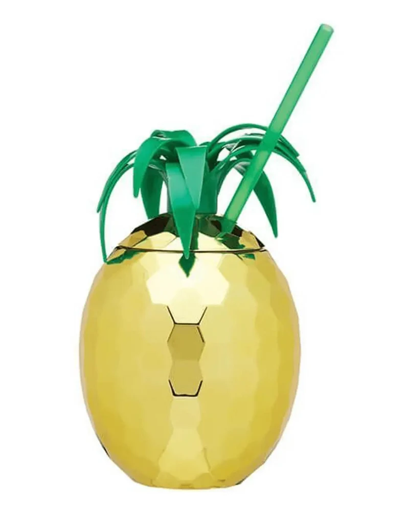 BarCraft Pineapple Drinks Jar With Straw, 750 ml