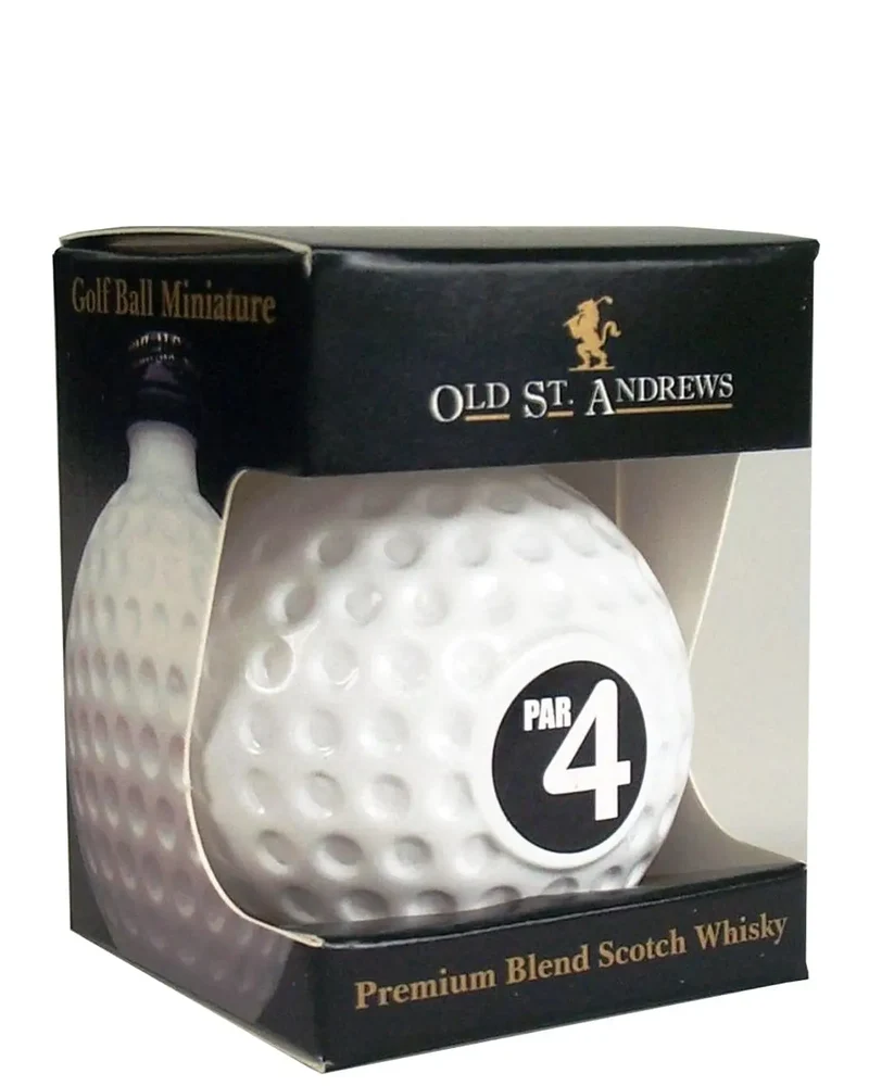 Miniature Scotch whisky filled sprayed golf ball bottle, 5 cl