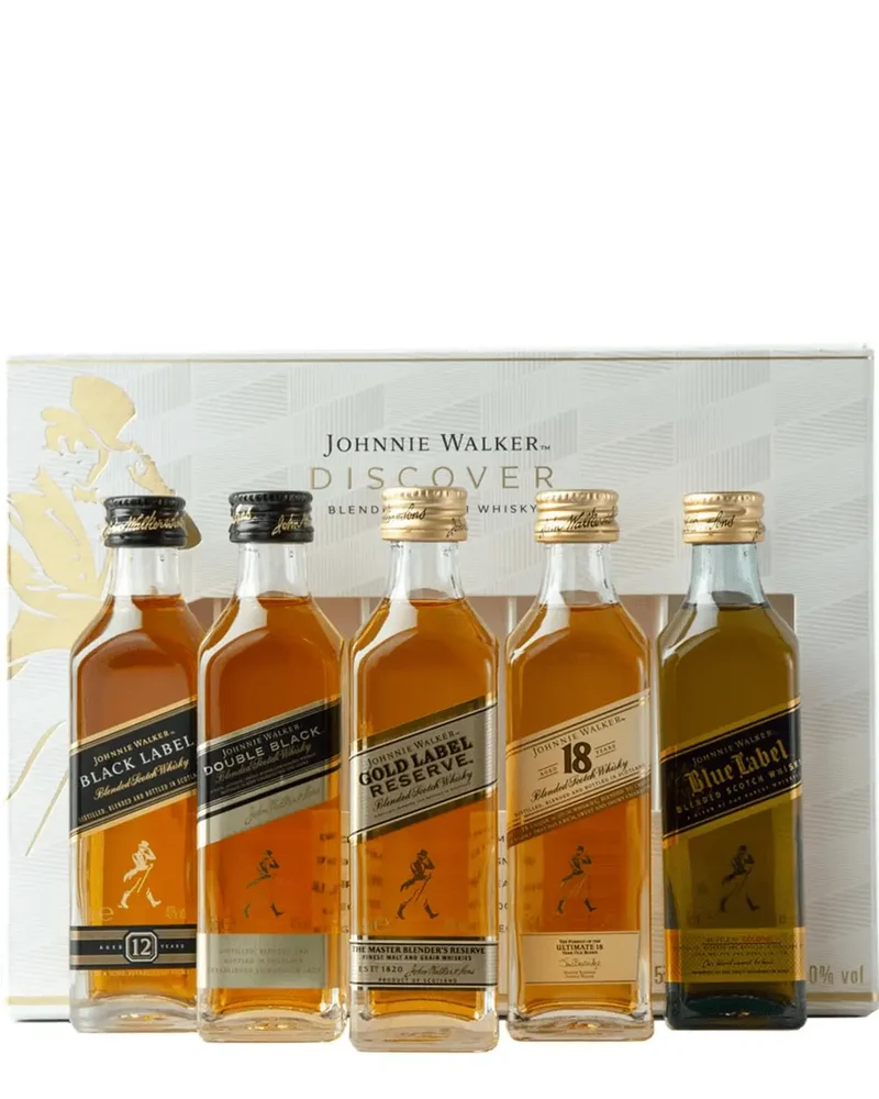 Johnnie Walker Discover Whisky Miniature Gift Set, 5 x 5 cl