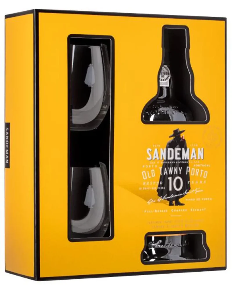 Sandeman 10 year old Tawny Port & 2 Glasses, 75 cl