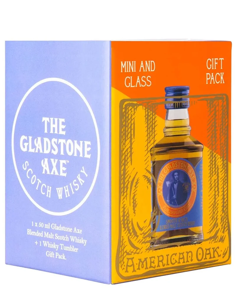 The Gladeston Axe American Oak with Rocks Glass, 5 cl