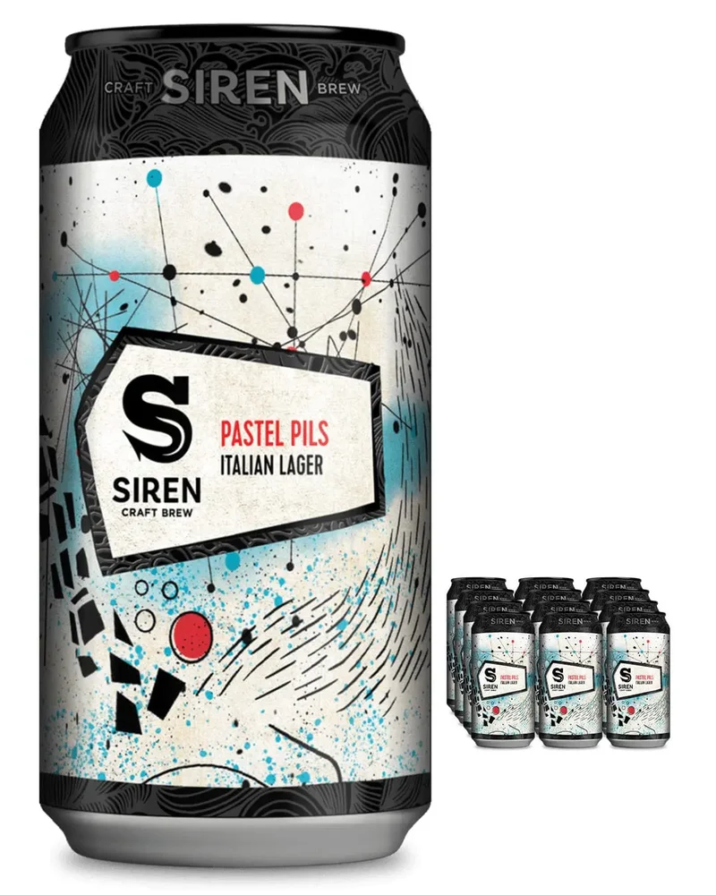 Siren Pastel Pils Beer Can Multipacks, 12 x 330 ml