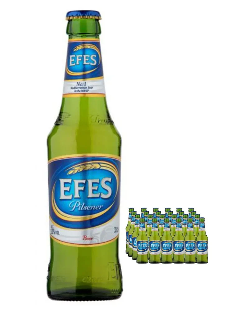 Efes Pilsner Beer Bottle Multipack, 24 x 330 ml
