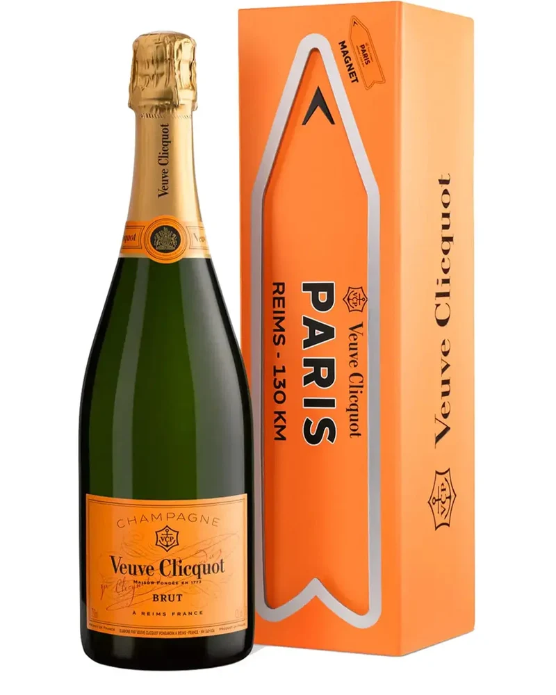 Veuve Clicquot Yellow Label Travel Magnet Champagne, 75 cl
