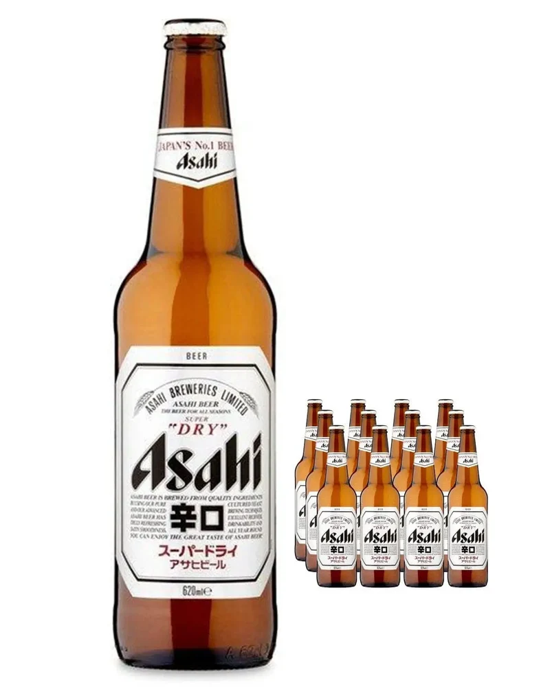 Asahi Super Dry Beer Bottle Multipack, 12 x 620 ml