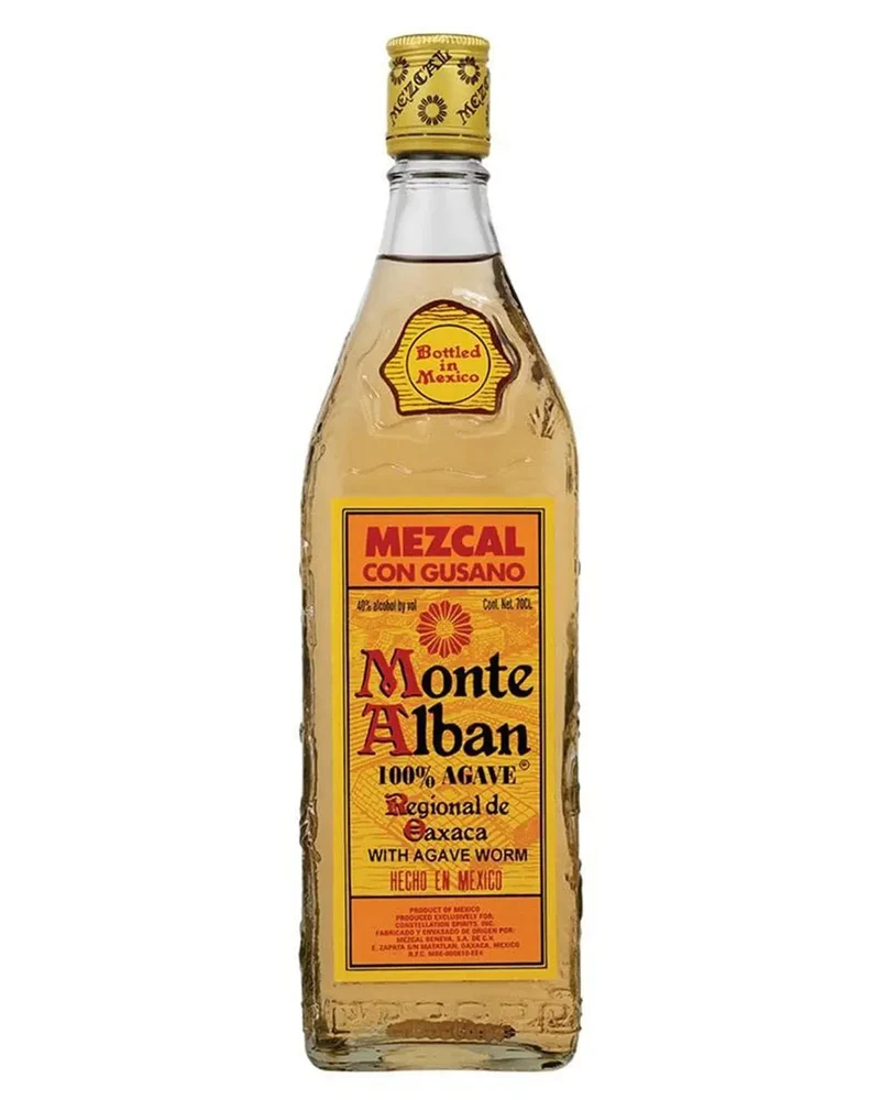 Monte Alban Mezcal with Agave Worm, 70 cl