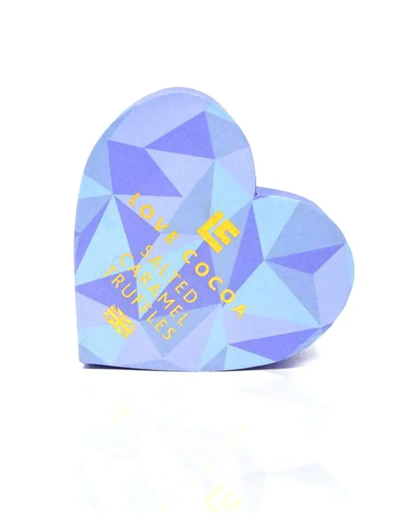 Love Cocoa Blue Heart Salted Caramel Truffle Box, 70 g