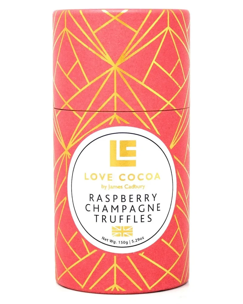 Love Cocoa Raspberry Champagne Boozy Chocolate Truffles, 150 g