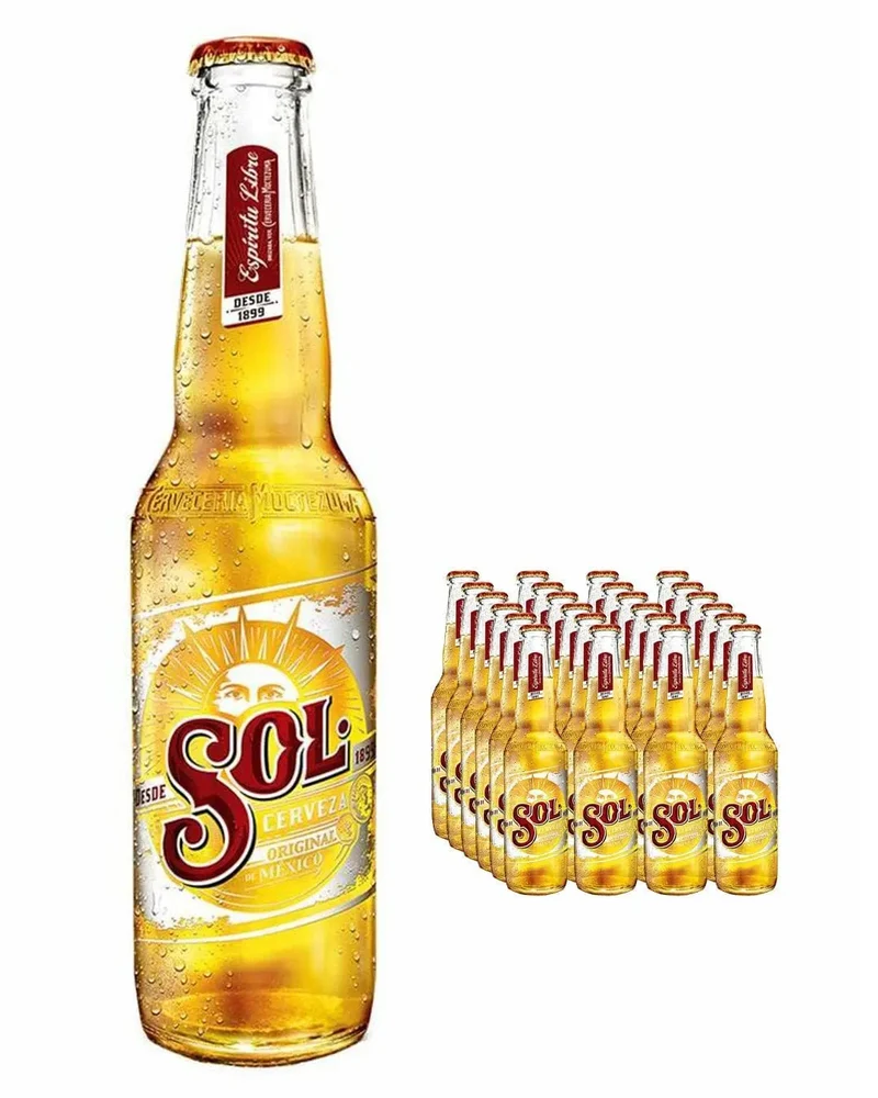 Sol Original Mexican Lager Beer Bottle Multipack, 24 x 330 ml