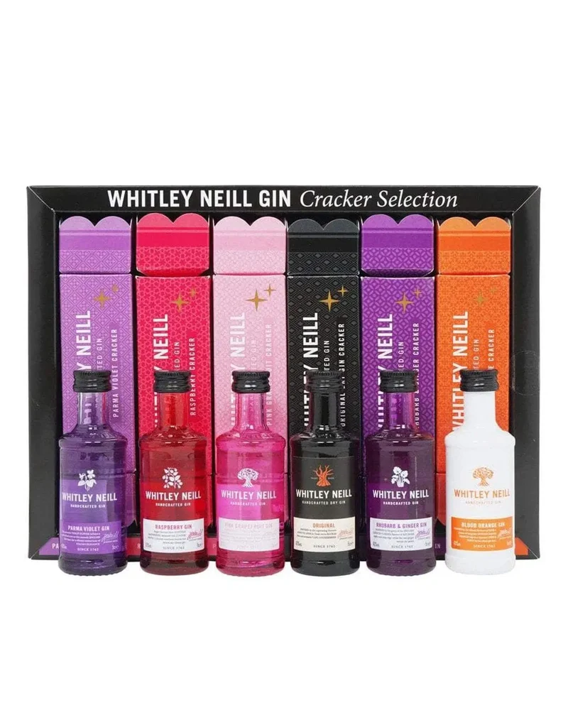 Whitley Neill Gin Christmas Cracker Set, 6 x 5 cl