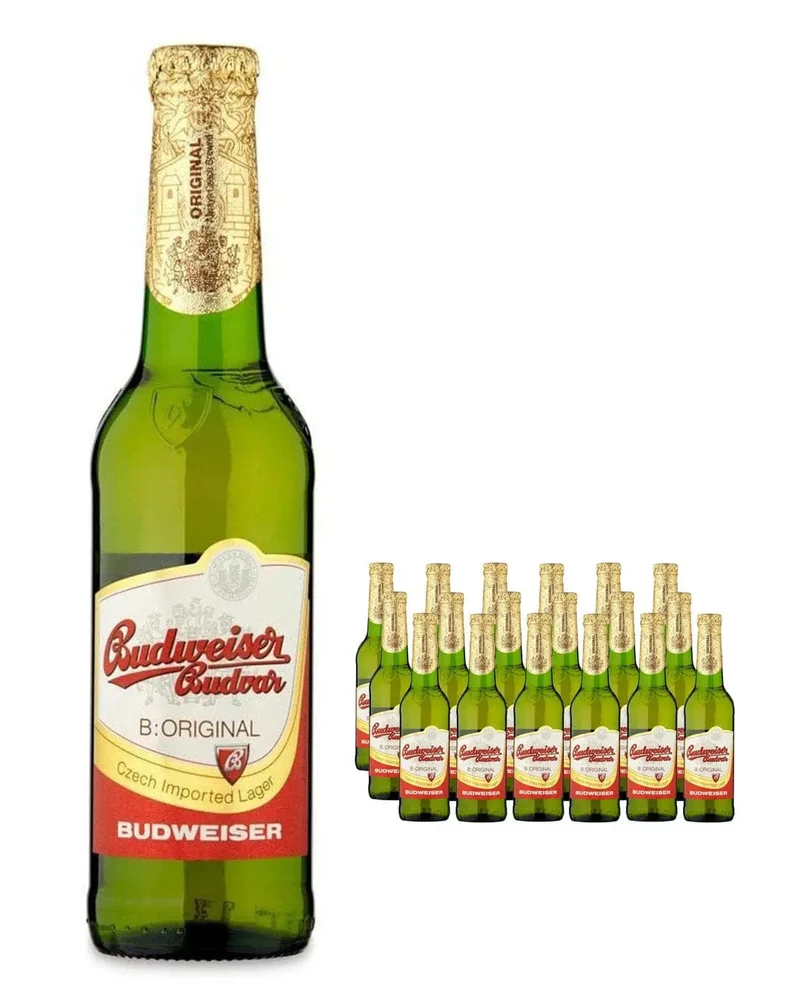 Budweiser Budvar Beer Bottle Multipack, 24 x 330 ml