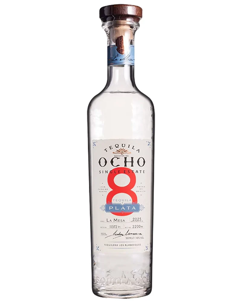 Ocho Plata Tequila, 50 cl