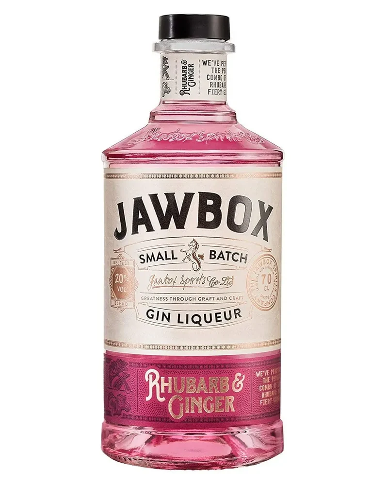 Jawbox Rhubarb and Ginger Gin Liqueur, 70 cl