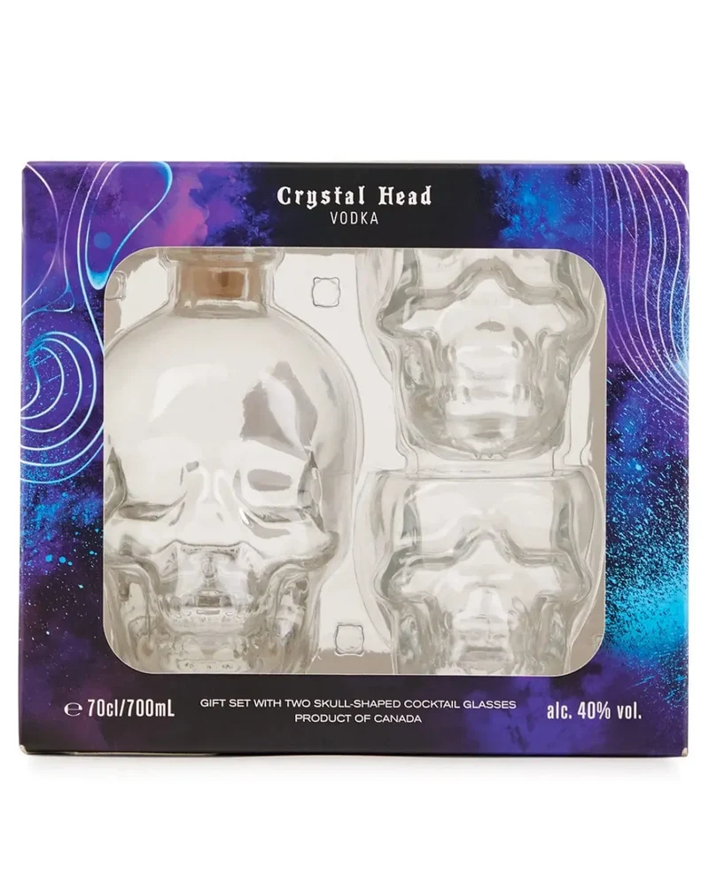 Crystal Head Gift Pack with Cocktail Glasses | Dan Aykroyd, 70 cl