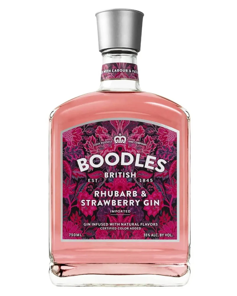 Boodle's Strawberry & Rhubarb Gin, 70 cl