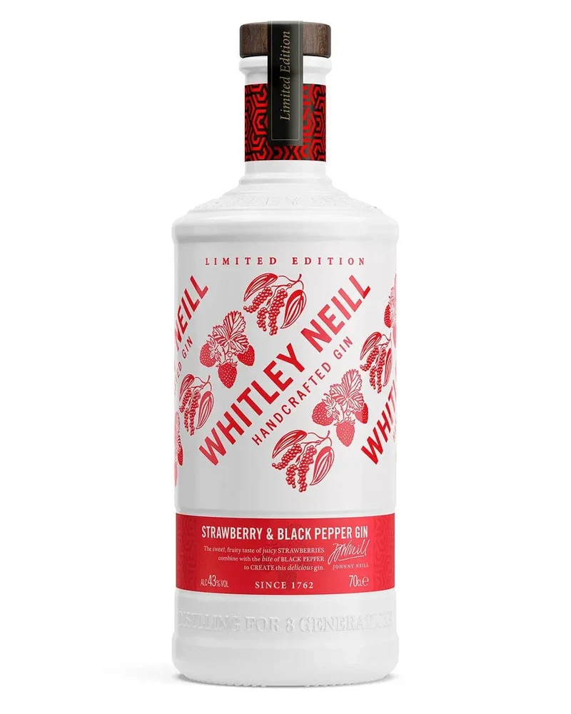 Whitley Neill Limited Edition Strawberry & Black Pepper Gin, 70 cl