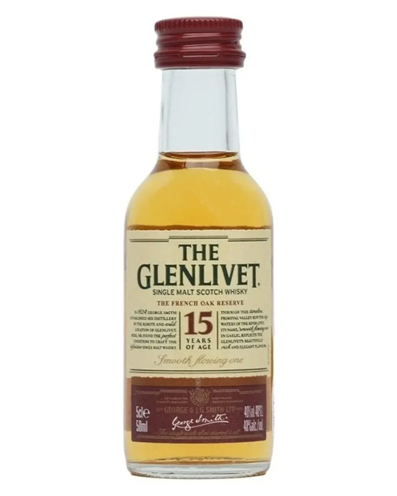 The Glenlivet 15 Year Old Malt Whisky Miniature, 5 cl