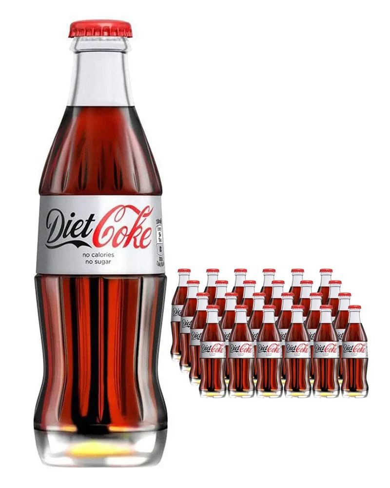 Diet Coca-Cola Glass Bottles Multipack, 24 x 200 ml