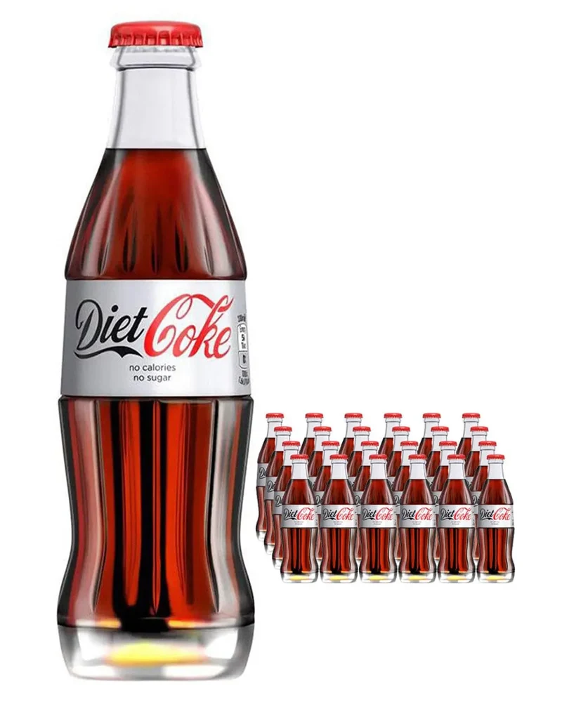 Diet Coca-Cola Glass Bottles Multipack, 24 x 330 ml