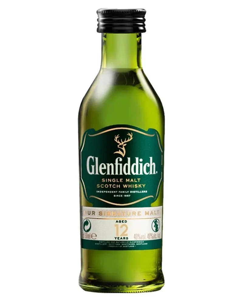 Glenfiddich 12 Year Old Malt Whisky Miniature, 5 cl