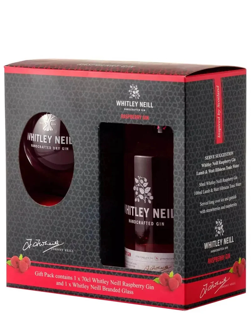 Whitley Neill Raspberry Gin & Glass Gift Set, 70 cl